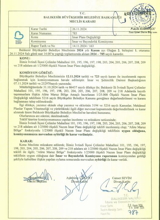 ivrindi-ilcesi-celimler-mahallesi-101-195-196-197-198-203-204-205-206-207-208-209-ve-218-adalara-ait-125000-olcekli-nazim-imar-plani-degisikligi-teklifi