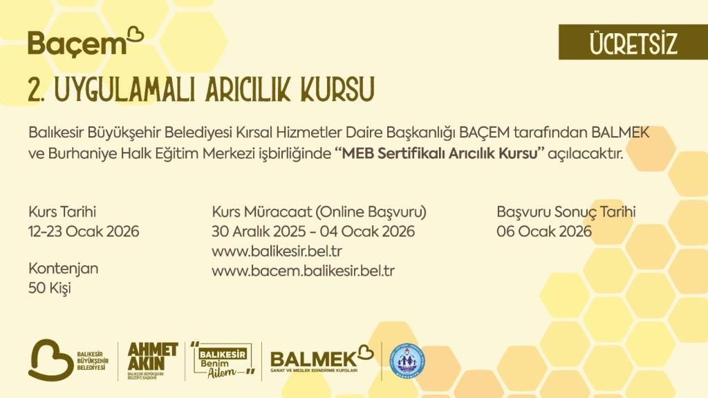 bacem-ii-uygulamali-aricilik-kursu-basvuru-sonuclari-aciklandi